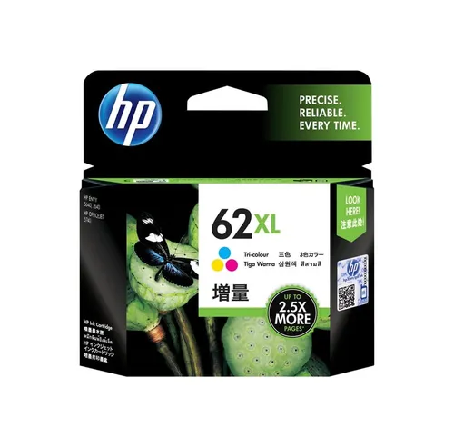 HP 62XL Farve (cyan, magenta, gul) 415 sider Blæk C2P07AE