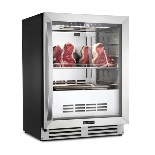 Klarstein Armario de maduración de carne Steakhouse Pro 1 zona 98 litros 1-25°C táctil  puerta de acero inoxidable