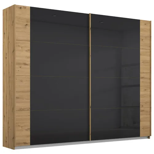 Rauch Möbel SKŘÍŇ S POSUVNÝMI DVEŘMI, antracitová, dub artisan, 225/210/62 cm