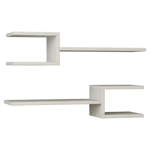 Livetastic NÁSTĚNNÁ POLICE, bílá, 75/17/20 cm