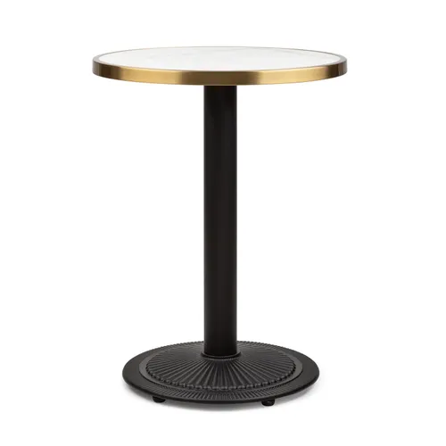 Blumfeldt Patras Jewel Mesa de mármol Modernista Ø: 57,5 cm Alto: 75 cm Pata de hierro fundido
