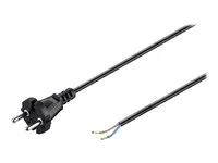 goobay Effekt CEE 7/17 (male) - Uisoleret ledning Sort 7.5m Strømkabel