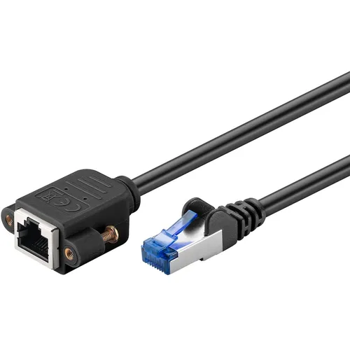 Goobay CAT 6a S/FTP CU Forlængerkabel 5m Sort