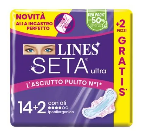 Lines Seta Ultra Assorbenti Ali 14+2 Pezzi