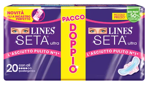Lines Seta Ultra Assorbenti Ali 20 Pezzi