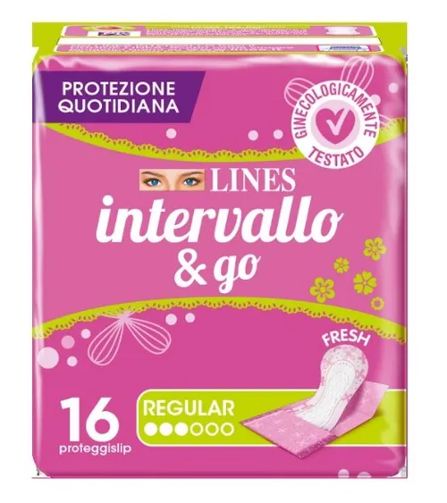 Proteggislip Lines Intervallo Fresh&Go Ripiegati 16 Pezzi