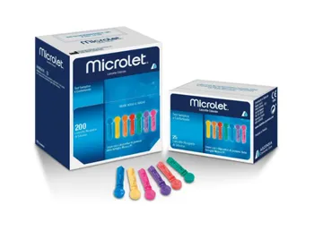 Microlet Lancette Pungidito Colorate 25 Pezzi
