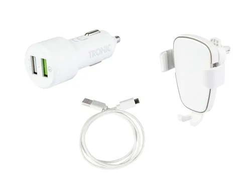 Tronic® Držák do auta s nabíječkou Qi® (bílá)