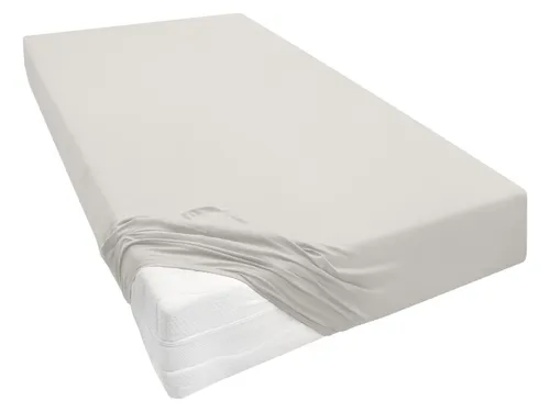 Biberna Žerzejové napínací prostěradlo (180–200 x 200–220 cm, světle šedá)
