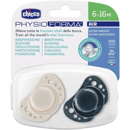 Chicco Succhietto Air Boy Caucciu 6-16 2 Pezzi