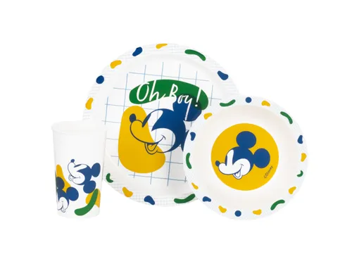 Dětský snídaňový set, 3dílný (Mickey Mouse)