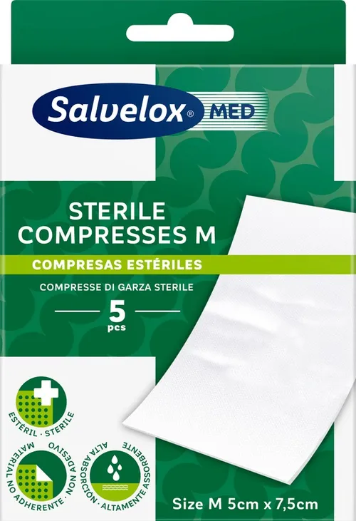 Salvelox Compresse Di Garza Sterile Medio 5Pz