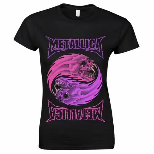 Metal T-Shirt Frauen Metallica - Yin Yang Purple - ROCK OFF - RTMTLGSBYIN METTS42LB