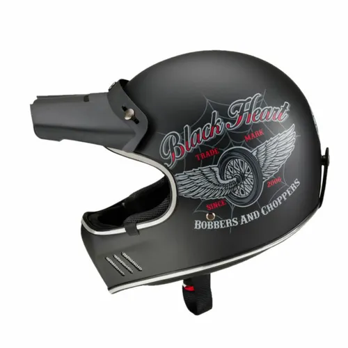 Helm - BLACK HEART - Retron - Angerwheel Schwarz - SCHWARZ