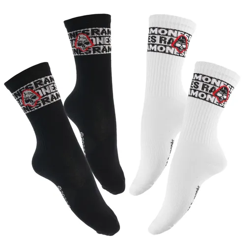 Socken Ramones - Skull - schwarz/weiß - URBAN CLASSICS