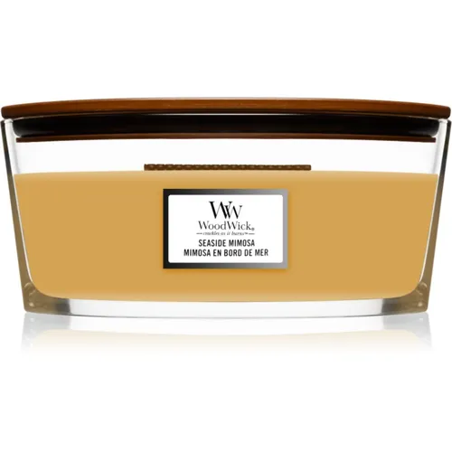 Woodwick Seaside Mimosa candela profumata con stoppino in legno (hearthwick) 453,6 g
