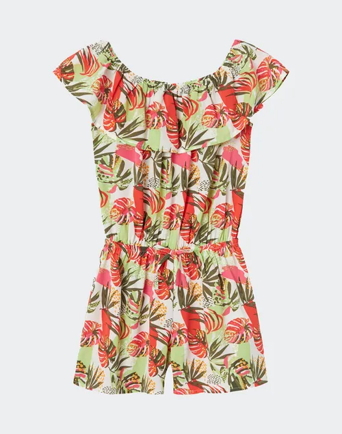 Name It Nkfvinaya Ss Playsuit Fffff Noos 13215907-Bright Whitetropical Multi