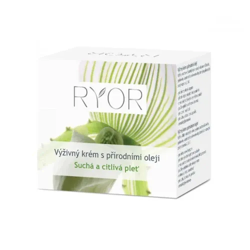 Ryor výživný krém s přírodními oleji pro suchou a citlivou pleť 50 ml