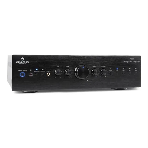 Auna CD708 amplificador hifi amplificador estéreo 600 W 5 entradas RCA negro