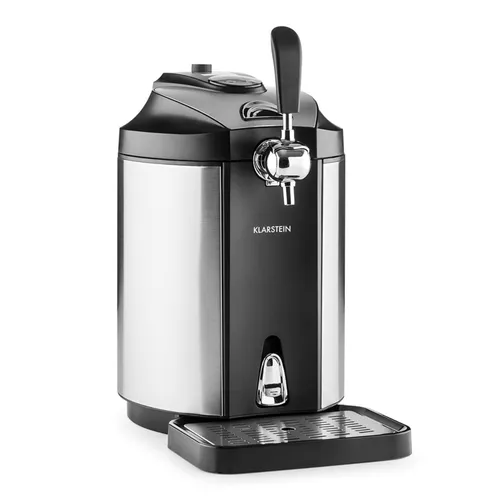 Klarstein Skal Dispensador de cerveza Enfriador de cerveza Barriles de 5 L CO2 Acero inoxidable