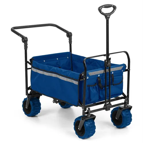 Waldbeck Easy Rider Carrito de mano hasta 70 kg Barra telescópica Plegable Azul