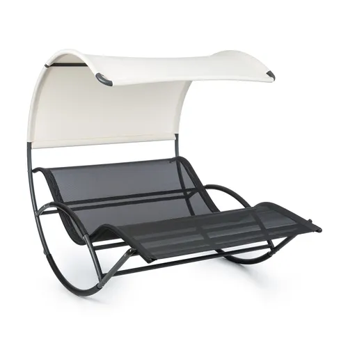 Blumfeldt The Big Easy tumbona hamaca resistente a la intemperie 350kg máx. protección UV negro