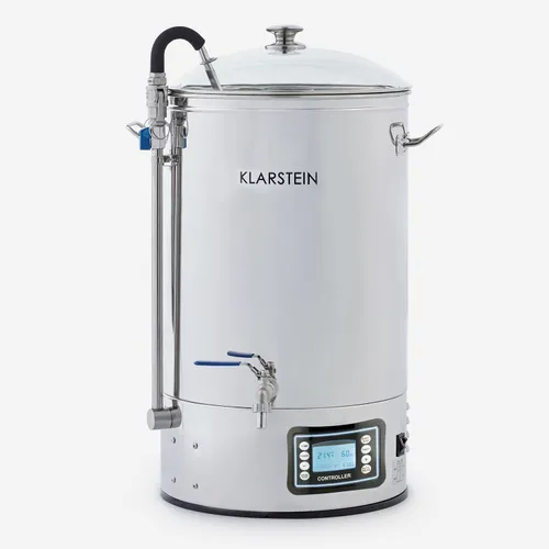 Klarstein Caldera de maceración Mundschenk, sistema de elaboración de cerveza, 2500 W, 30 l, 9 programas