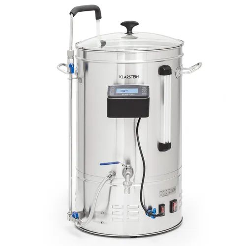 Klarstein Brauheld Smart 35 Caldero de maceración 2500W 35L 100°C Bomba de circulación Acero inoxidable