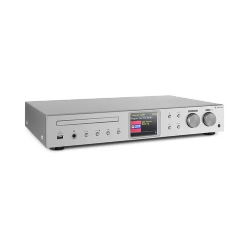 Auna iTuner CD Receptor HiFi Radio de Internet/DAB+/FM Reproductor de CD WiFi plata
