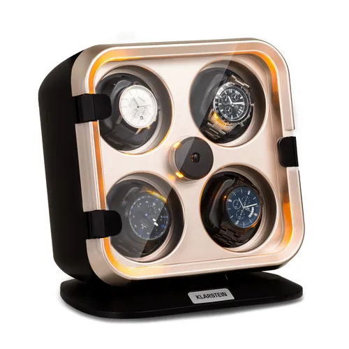 Klarstein Clover Watchwinder 4 Relojes 3 Rotaciones 4 Velocidades LED