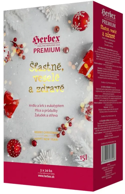 Herbex Čaj Šťastné veselé a zdravé 3 x 20 x 1,5 g