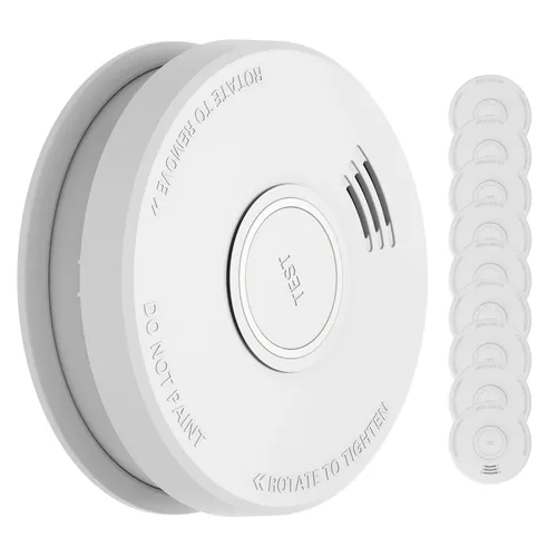 SHD by oneConcept Detector de humo DOF19 Plástico Señal de aviso: 85 dB Funcionamiento con pila de 9V