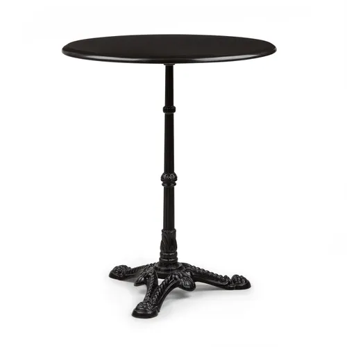Blumfeldt Patras Mesa de bistró Tablero de mármol Ø60cm Pata  de hierro fundido