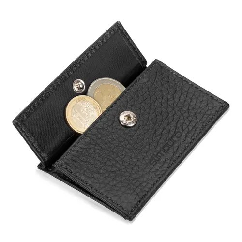 Slimpuro Coin Pocket con tarjeta de protección RFID para ZNAP Slim Wallets 8 y 12 con botón de presión