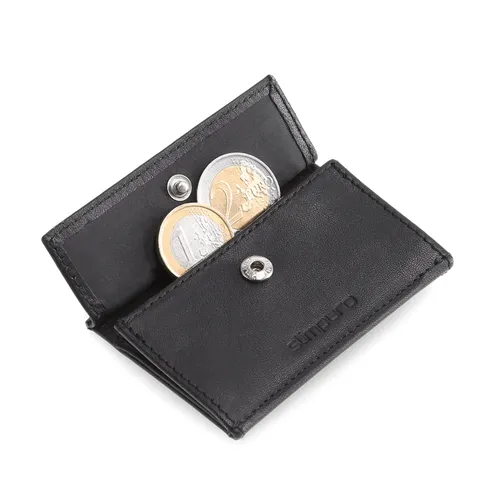 Slimpuro Coin Pocket con tarjeta de protección RFID para ZNAP Slim Wallets 8 y 12 con botón de presión