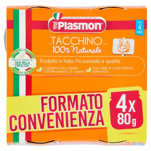 Plasmon Omogeneizzato Tacchino 4x80 g