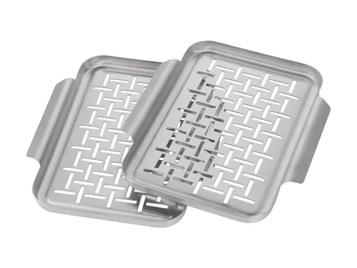 Grillmeister Nerezová grilovací pánev / miska (grilovací tác malý, 2 kusy)