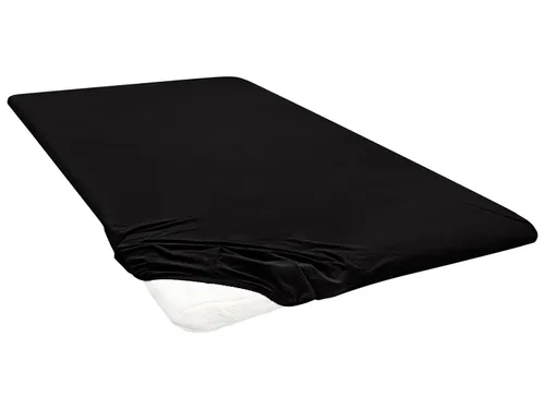 Biberna Žerzejové napínací prostěradlo na podložku na matraci (černá, 140-160 x 200 cm)