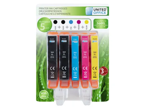 United Office® Náplně do tiskárny HP Multipack (Multipack 364 XL, 5 kusů)