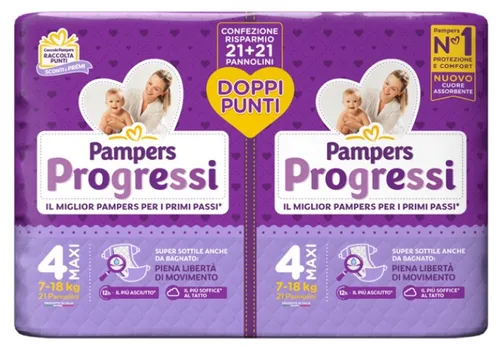 Pampers Progressi Pannolino Maxi Pacco Doppio 42 Pezzi