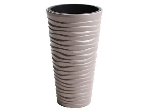 Prosperplast Květináč s vložkou Sand Slim (kávová, Š 30 x V 52 x H 30 cm)