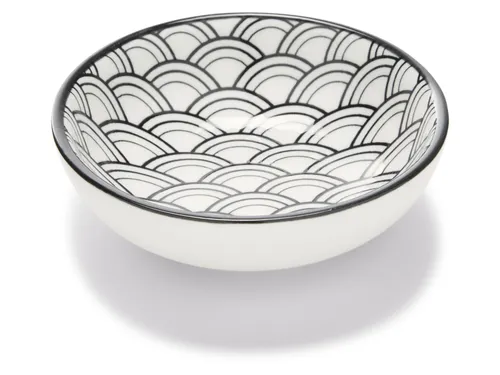 Ernesto® Sada misek, 2dílná / Sada misek na dipy, 6dílná / Sada porcelánových lžiček, 6dílná (sada misek na dipy/černá/bílá)