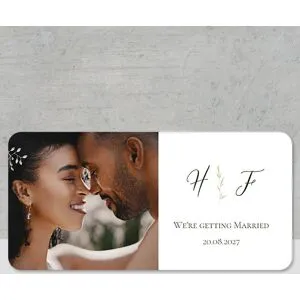 smartphoto Grusskarte Panorama Querformat mit abgerundeten Ecken zur Hochzeit