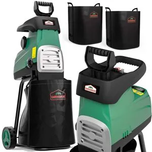Gardebruk® Leisehäcksler 3100W mit 2 Sammelbeuteln je 60L