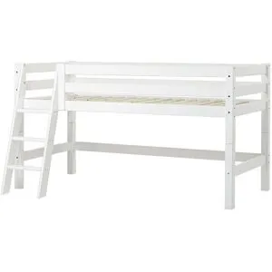 Hoppekids Halvhøy Seng, ECO Luxury, 90x200cm med skrå stige