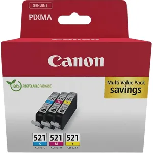 Canon Multipack Cli-521 Cyan-magenta-jaune (2934b016)