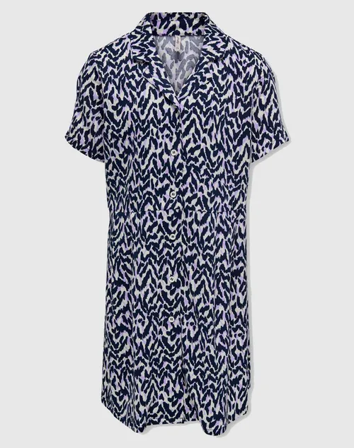 Only Kogscarlett S/S Placket Dress Ptm 15285231-Tofu Multi