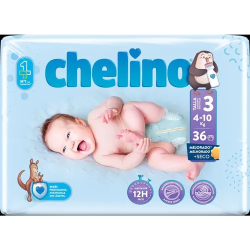 Chelino Pañal Bebé Tumbado Talla 3  Chelino