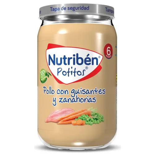 Nutribén Potito Pollo con Guisantes y Zanahoria 235 gr