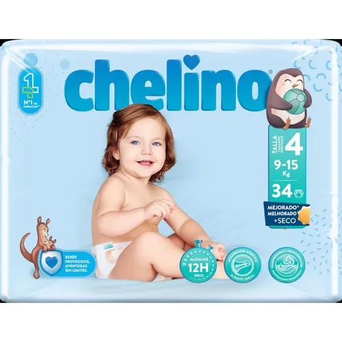 Chelino Pañal Bebé Gateo Talla 4  Chelino